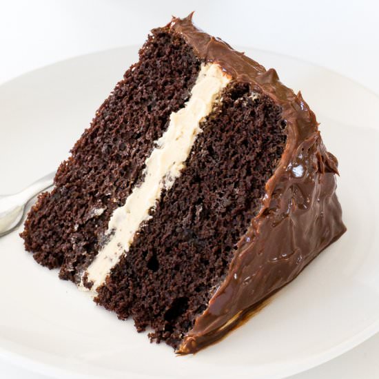 Salted Caramel Chocolate Cake - Recipe photo by ChefSavvy