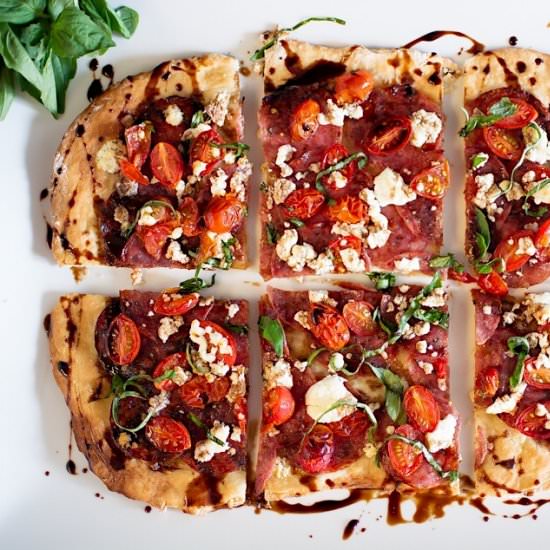 Italian Salami Flatbread - Recipe photo by kjandcompany