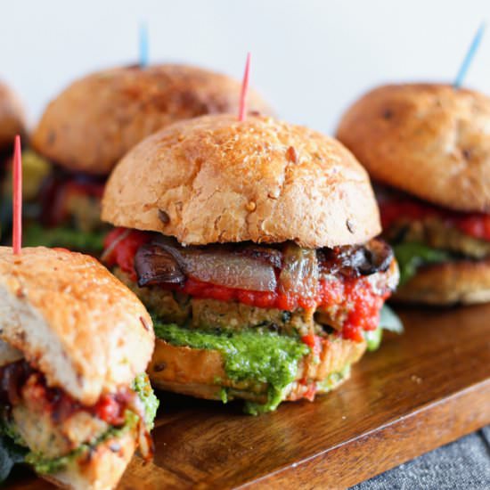 Vegan Tempeh Sliders - Recipe photo by pasta-based