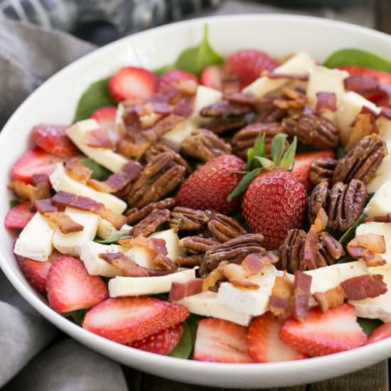 Strawberry Bacon Brie Salad - Recipe photo by thatskinnychickcanbake