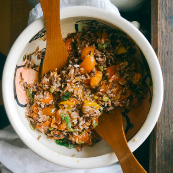 Wild Rice Roasted Tomato Salad - Recipe photo by youcaneatnow