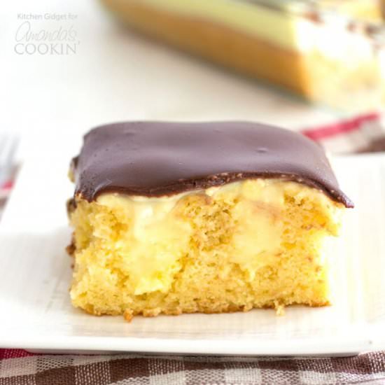 Boston Cream Poke Cake - Recipe photo by amandascookin