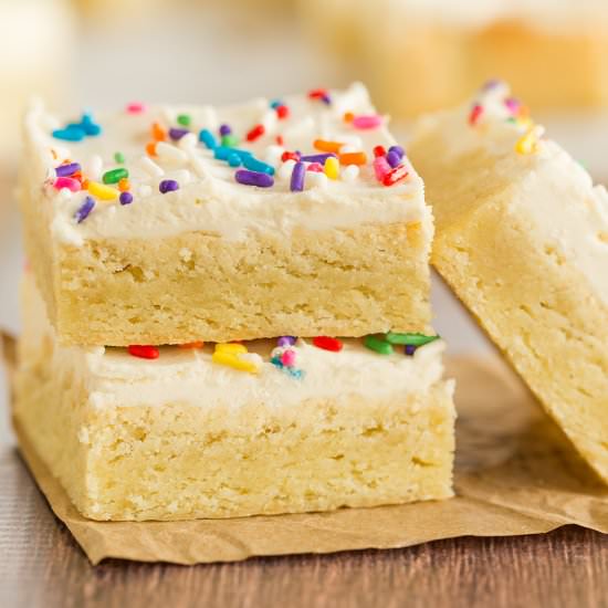 Frosted Sugar Cookie Bars - Recipe photo by browneyedbaker