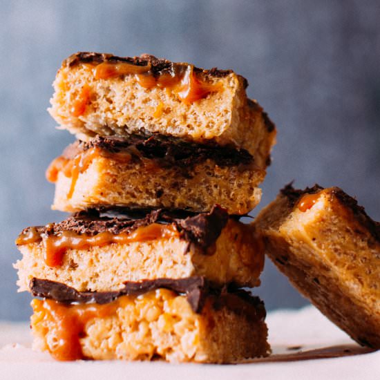 Peanut Butter Rice Krispie Treats - Recipe photo by foodess