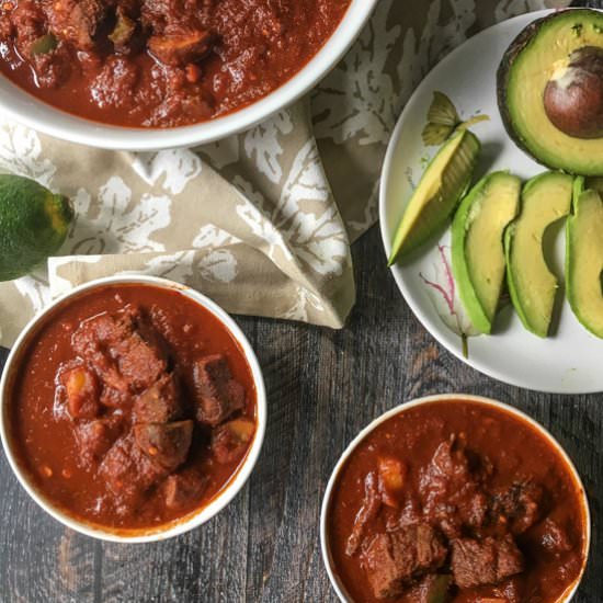 Chunky Beef Chili w/o Beans (Paleo) - Recipe photo by MyLifeCookbook