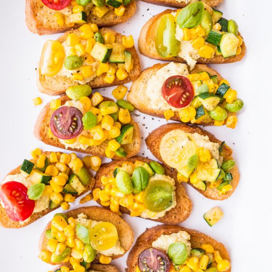 Crostini with Macadamia Ricotta - Recipe photo by VegetarianVentures