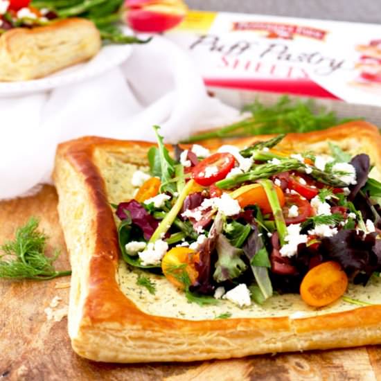 Puff Pastry Tart with Herb Feta - Recipe photo by Lemon blossoms