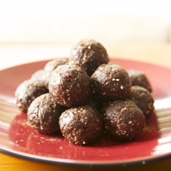 Raw Vegan Gluten-Free Rum Balls - Recipe photo by tastechronicles