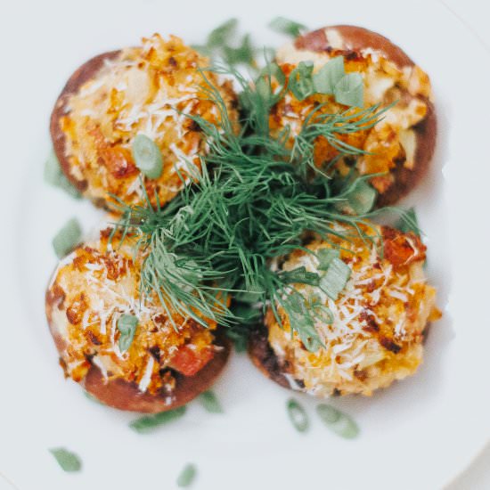 Stuffed Mushroom Caps w/ Cream Cheese - Recipe photo by katusha_co