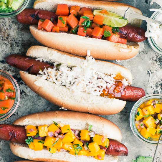 Tropical Hot Dog Bar - Recipe photo by theviewfromgreatisland