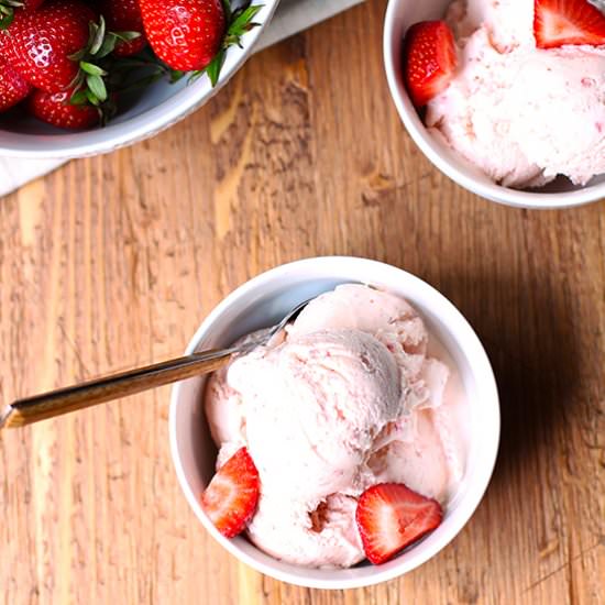 Homemade Strawberry Ice Cream - Recipe photo by suebeehomemaker