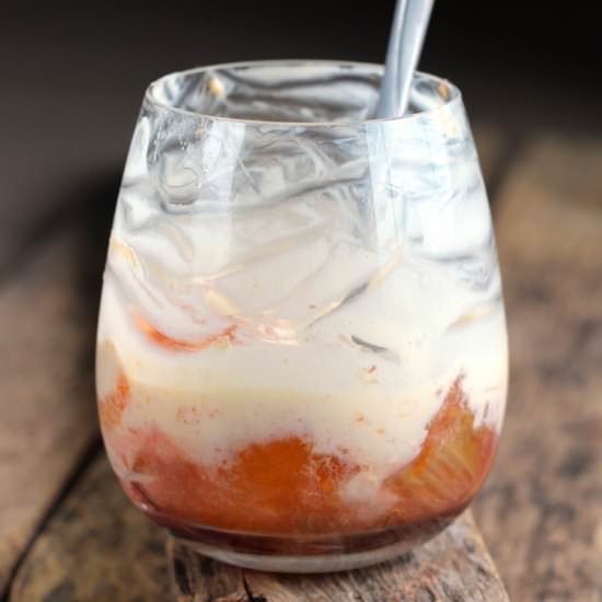 Baked Fruit with Ice Cream - Recipe photo by buszujacawkuchni