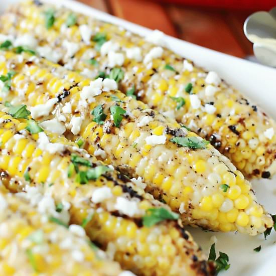 Grilled Mexican Street Corn - Recipe photo by FlirtingwithFlavor