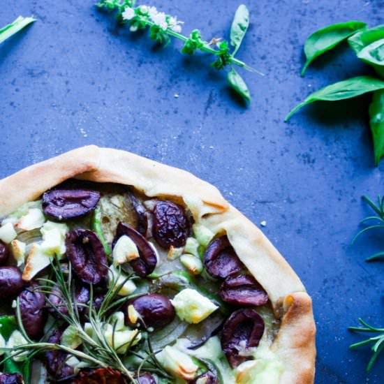 Veggie Packed Gallette Style Pizza - Recipe photo by rebelskitchen