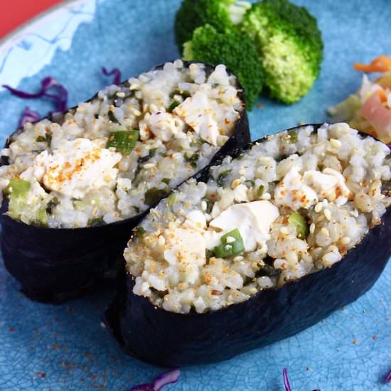 Scrambled Teriyaki Tofu Onigirazu - Recipe photo by rhiansrecipes