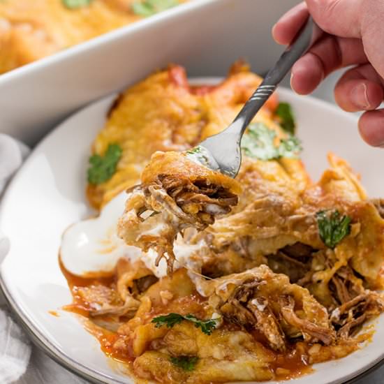 Slow Cooker Beef Enchiladas - Recipe photo by TheSaltyMarshmallow