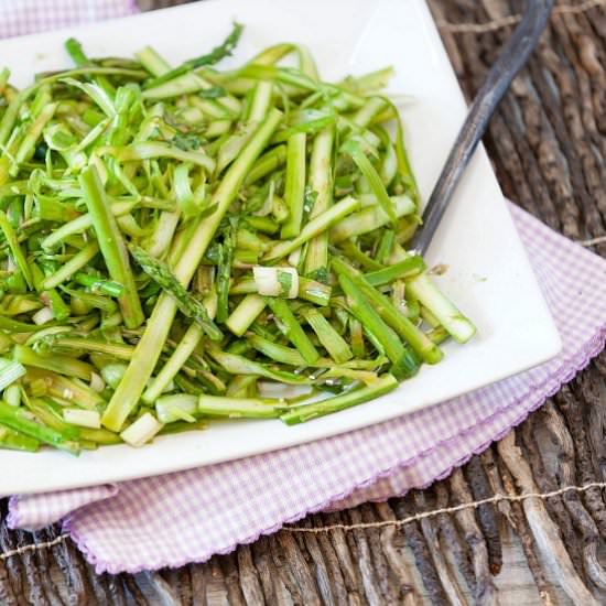 Shaved Asparagus Sesame Salad - Recipe photo by Food Done Light