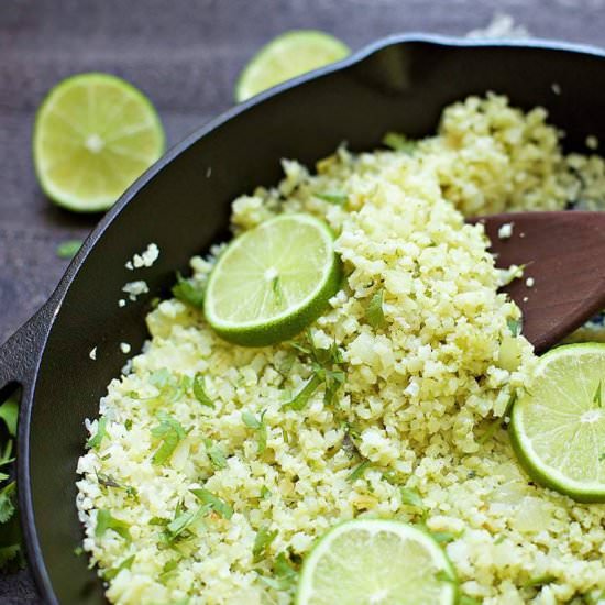 Cilantro Lime Cauliflower Rice - Recipe photo by wholesomelicious