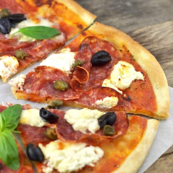 Burrata Pizza - Recipe photo by Inside the rustic kitchen