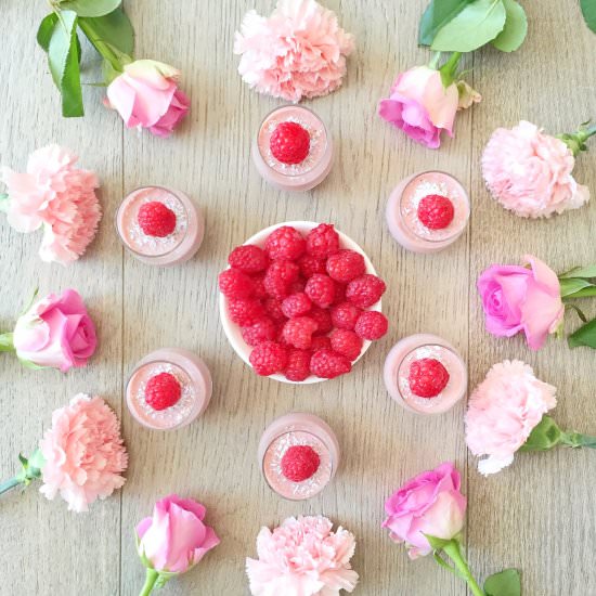 Raspberry and Coconut Panna Cotta - Recipe photo by Whole Natural Kitchen
