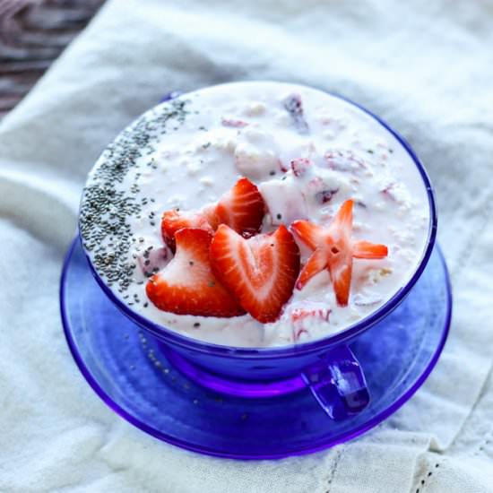 Strawberry Kefir Overnight Oats - Recipe photo by MissAlliesKitchen