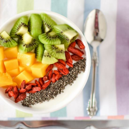 Tropical Breakfast Bowl - Recipe photo by EmilyKyleNutrition