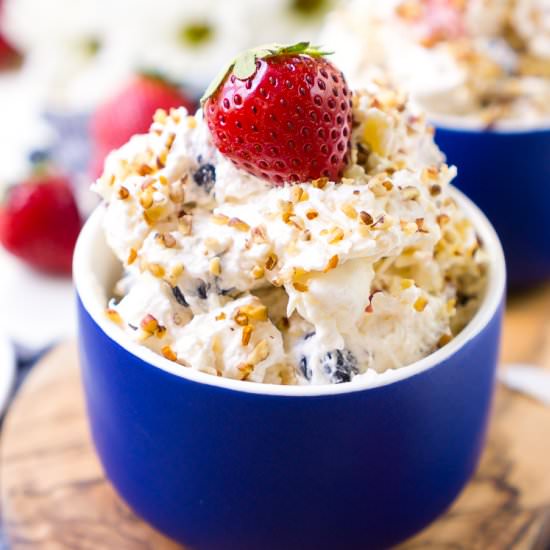 Red White Blue Ambrosia Salad - Recipe photo by fickrj5