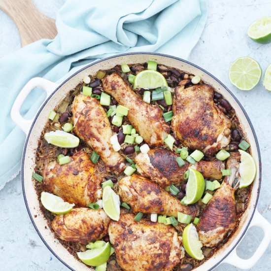 One Pot Jerk Chicken, Rice & Beans - Recipe photo by easypeasyfoodie