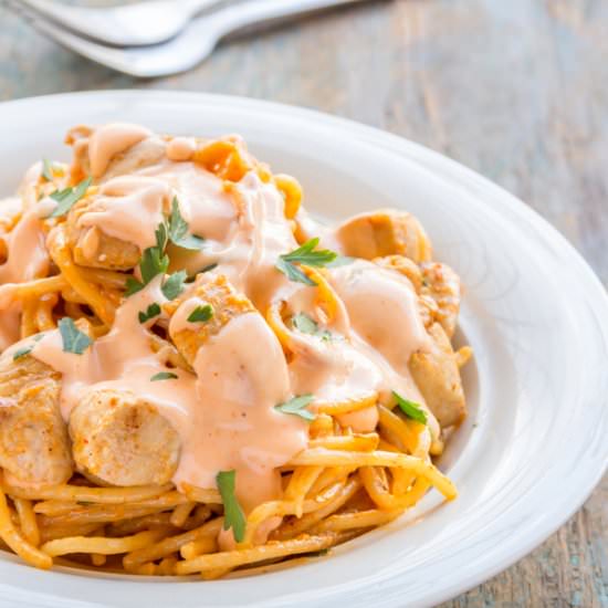 Bang Bang Chicken Pasta - Recipe photo by Priyanka DK