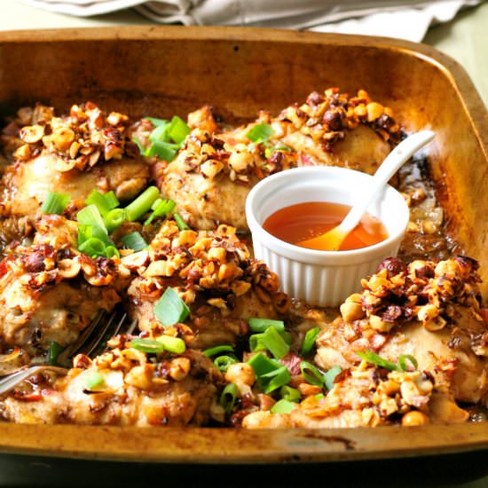 Saffron, hazelnut and honey chicken - Recipe photo by vanillafrost4