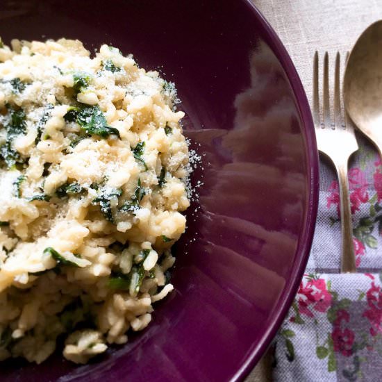 Vegetarian Spinach Risotto - Recipe photo by ItalianRecipeBook