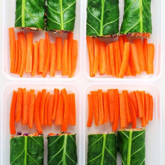 Collard Green Veggie Wraps - Recipe photo by Tastefulventure