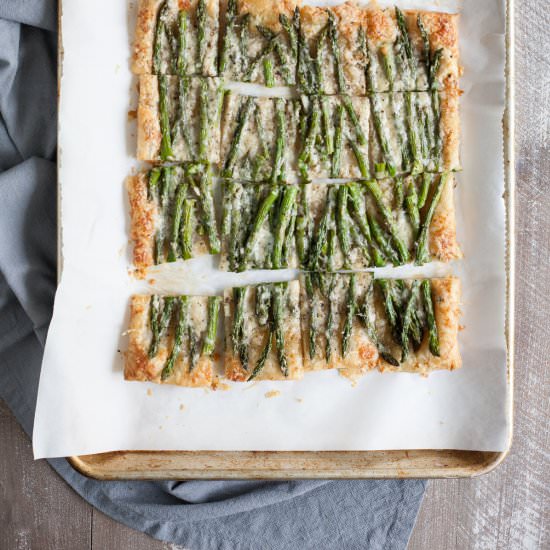 Asparagus Puff Pastry Tart - Recipe photo by BourbonAndHoney