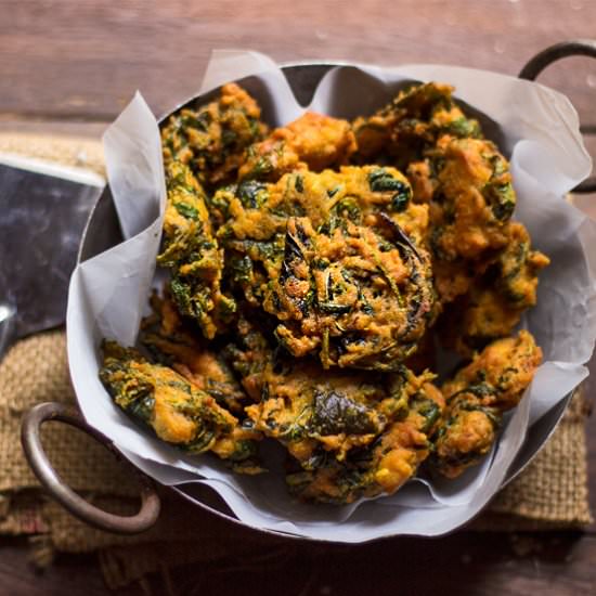 Jute Leaves Fritters - Recipe photo by Chandrima Sarkar