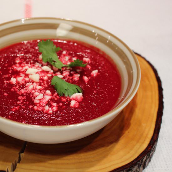 Smooth Red Beet Soup - Recipe photo by akitchenfable
