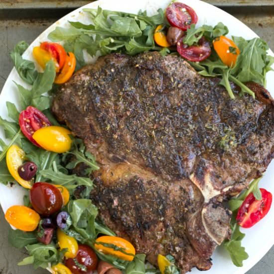 Sicilian Grilled Porterhouse Steak - Recipe photo by allourway