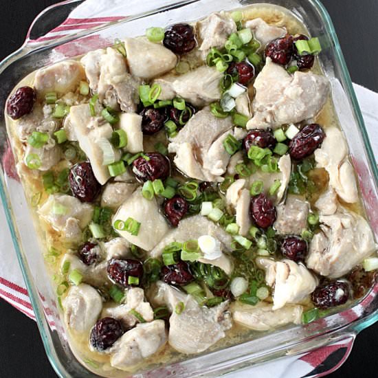 Steamed Chicken with Red Dates - Recipe photo by dailycookingquest