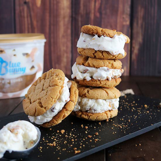 Peanut Butter Ice Cream Sandwich - Recipe photo by revisfoodography