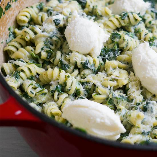 Fusilli with Ricotta and Spinach - Recipe photo by kitschen_cat