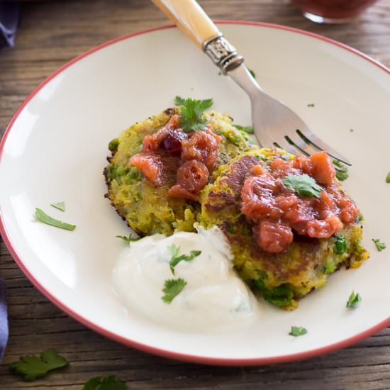 Spiced Potato & Pea Samosa Fritters - Recipe photo by lettyskitchen