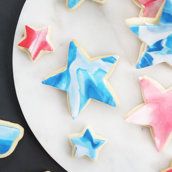 Red, White, and Blue Fondant Sugar - Recipe photo by Pretty in Pistachio