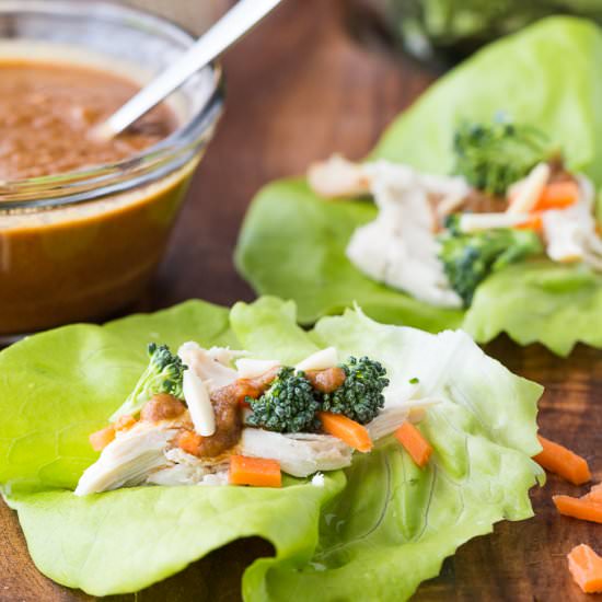 Thai Chicken Lettuce Wraps - Recipe photo by RandaDerkson
