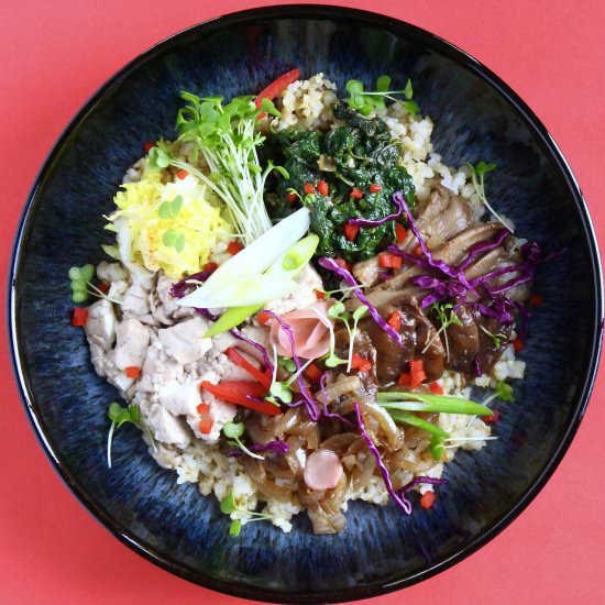 Vegan Oyster Mushroom Bibimbap - Recipe photo by rhiansrecipes