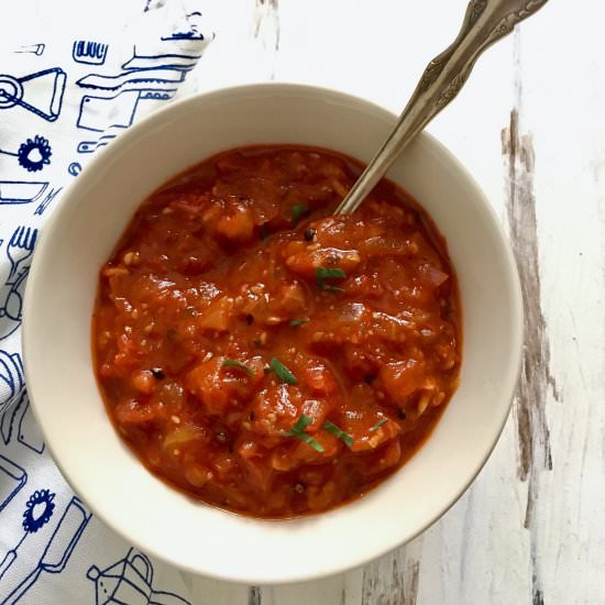 Spicy Arrabbiata Sauce GF VEGAN - Recipe photo by polkapuffs