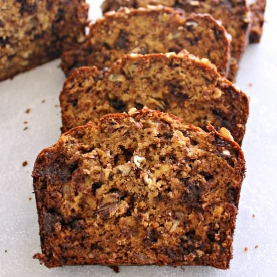 Banana Nut Chocolate Chip Bread - Recipe photo by berry sweet life