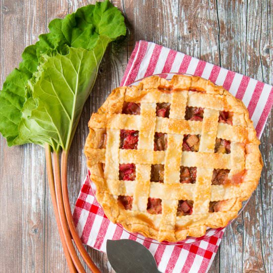 Fresh Rhubarb Pie - Recipe photo by littlesweetbaker