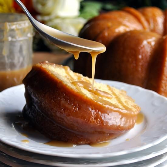 Butterscotch Bundt Cake - Recipe photo by BatterandDough