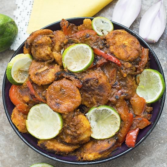 Fried Plantains in Tomato Gravy - Recipe photo by healingtomato