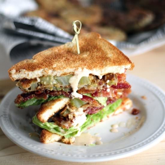 Fried Green Tomato BLT Sandwiches - Recipe photo by Buy This Cook That