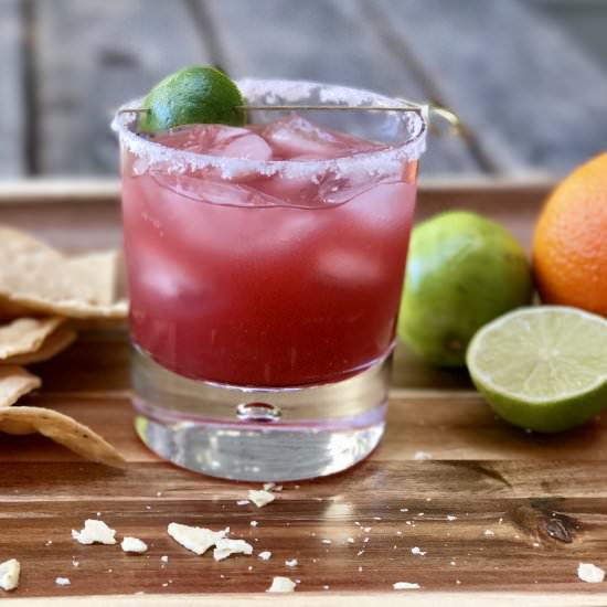 Chilled Blood Orange Margarita - Recipe photo by simmerandsauce